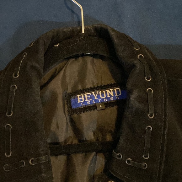 Vintage Jacket Size S Black Fringe by Beyond Leather - Picture 4 of 10